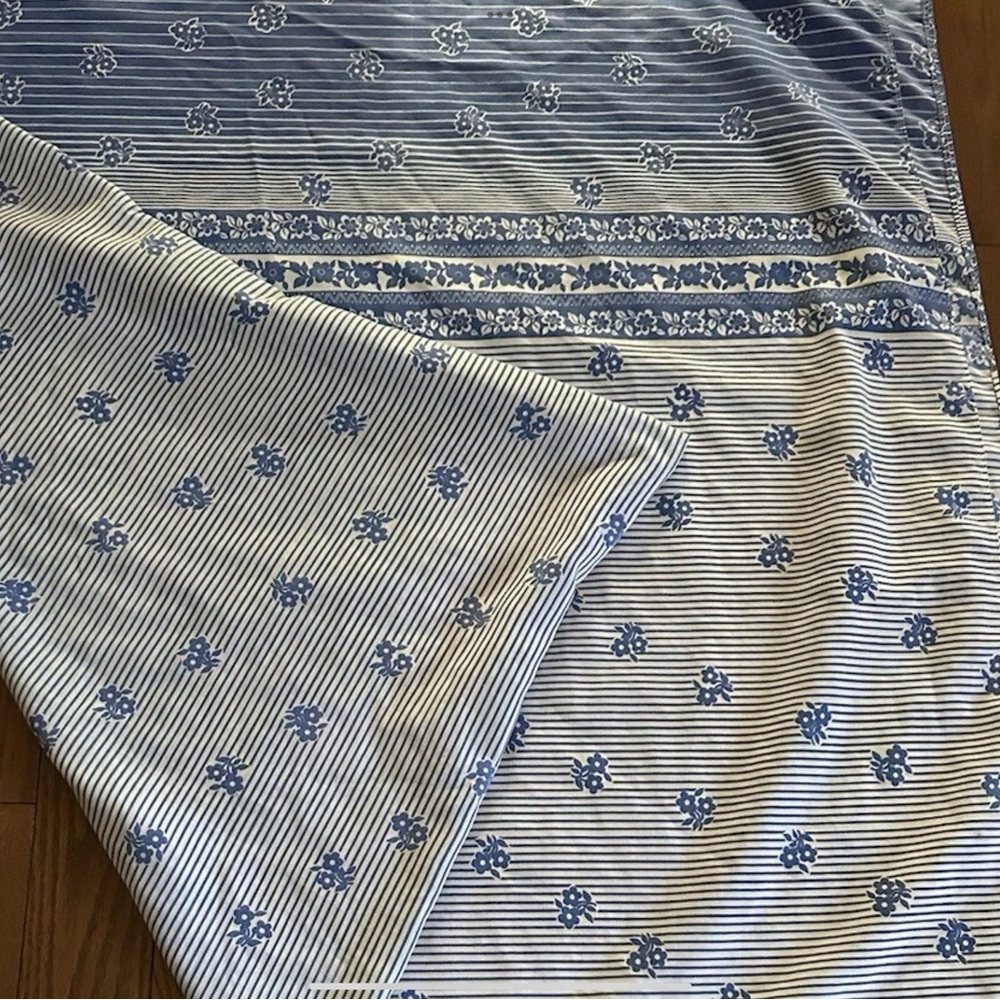 percale queen European  flat sheet vintage